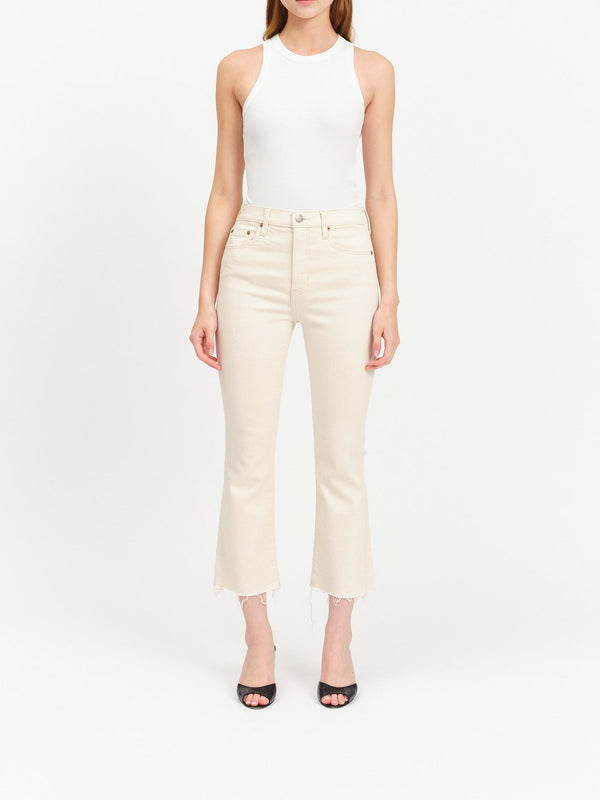 DAZE Shy Girl High Rise Crop Flare - Raw Cut