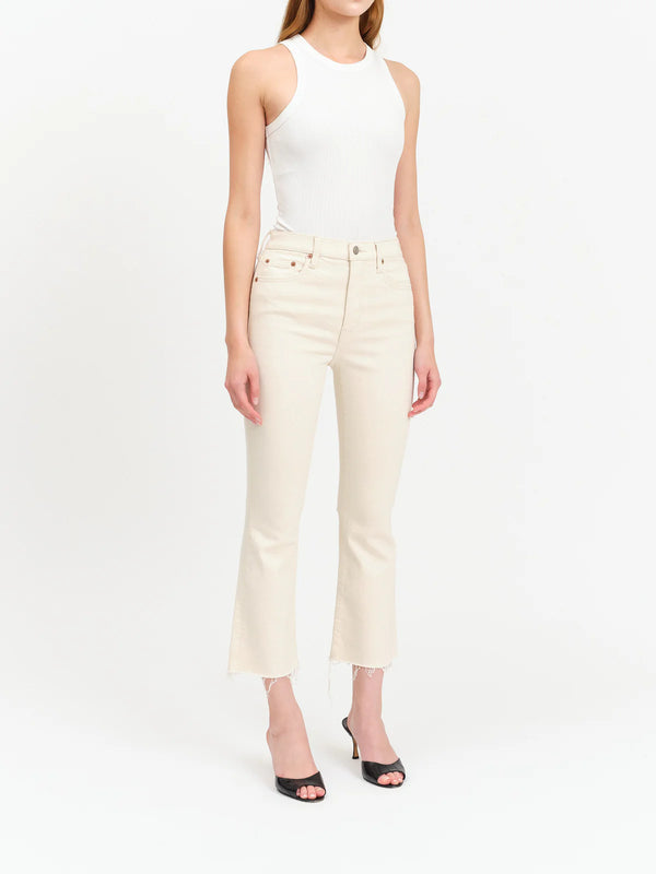 DAZE Shy Girl High Rise Crop Flare - Raw Cut