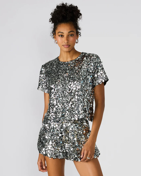 Steve Madden | Cressa Silver Embellished Top