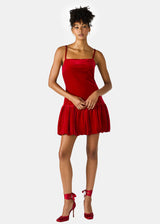 Steve Madden | Giovanna Red Velvet Dress