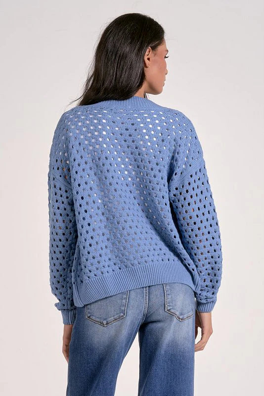Aster Sweater Cardigan - Blue