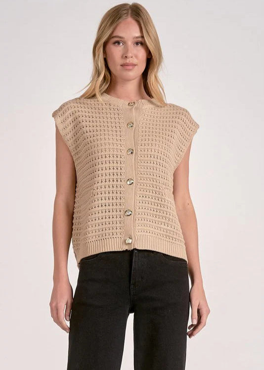 Ayla Sweater Vest - Taupe