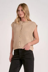 Ayla Sweater Vest - Taupe