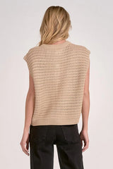 Ayla Sweater Vest - Taupe