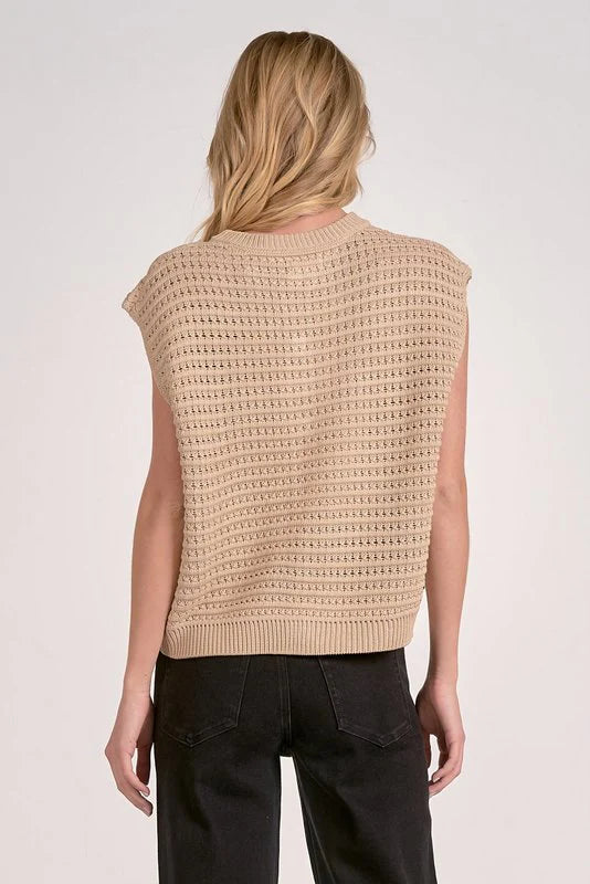 Ayla Sweater Vest - Taupe