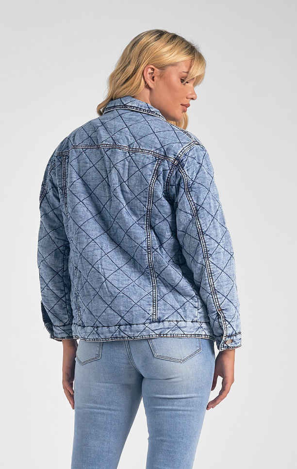 Elan: Vintage Quilted Jacket - Denim