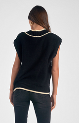 Elan Estee Sweater Vest - Black