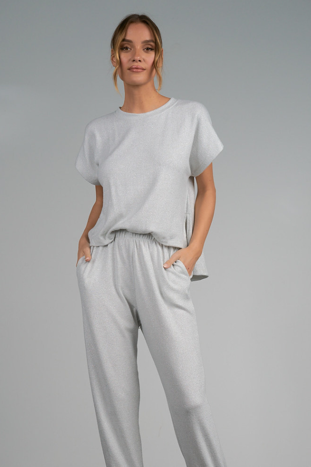 Elan All Is Bright Jumpsuit - Silver