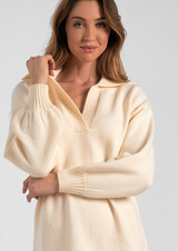 Elan Sweater Dress - White