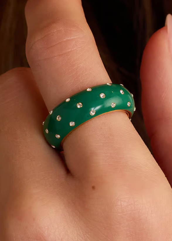 Gorjana Jewelry | Noel Green Shimmer Ring