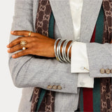 BUDHAGIRL - All Weather Bangles - Silver (Set of 6)