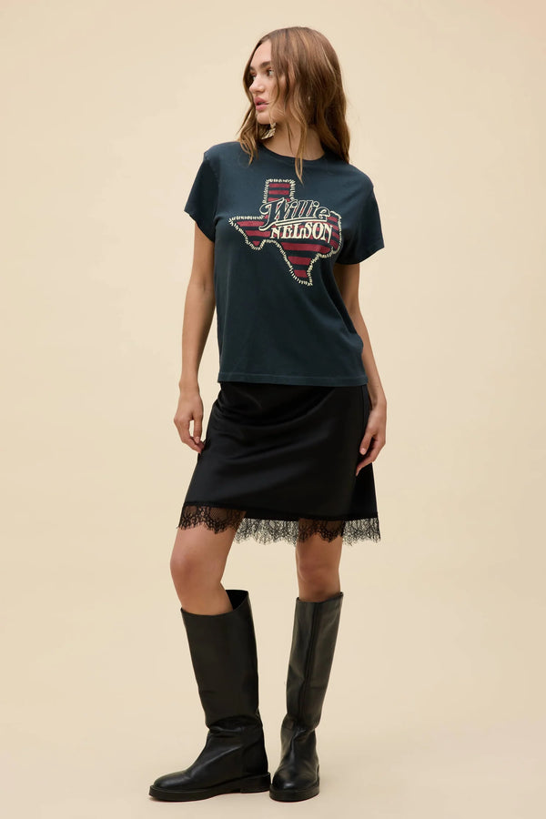 Daydreamer | Willie Nelson Texas Stripes Tour Tee - Vintage Black