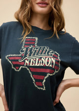 Daydreamer | Willie Nelson Texas Stripes Tour Tee - Vintage Black