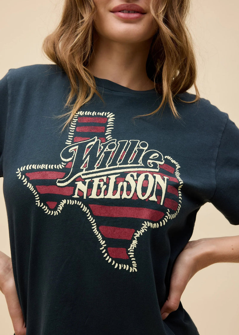 Daydreamer | Willie Nelson Texas Stripes Tour Tee - Vintage Black