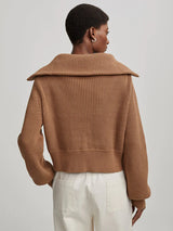 Varley Mentone Half-Zip Knit Pullover - Golden Bronze