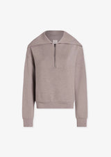 Varley: Yates Half-Zip Sweater - Taupe Marl