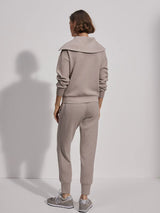 Varley: Yates Half-Zip Sweater - Taupe Marl