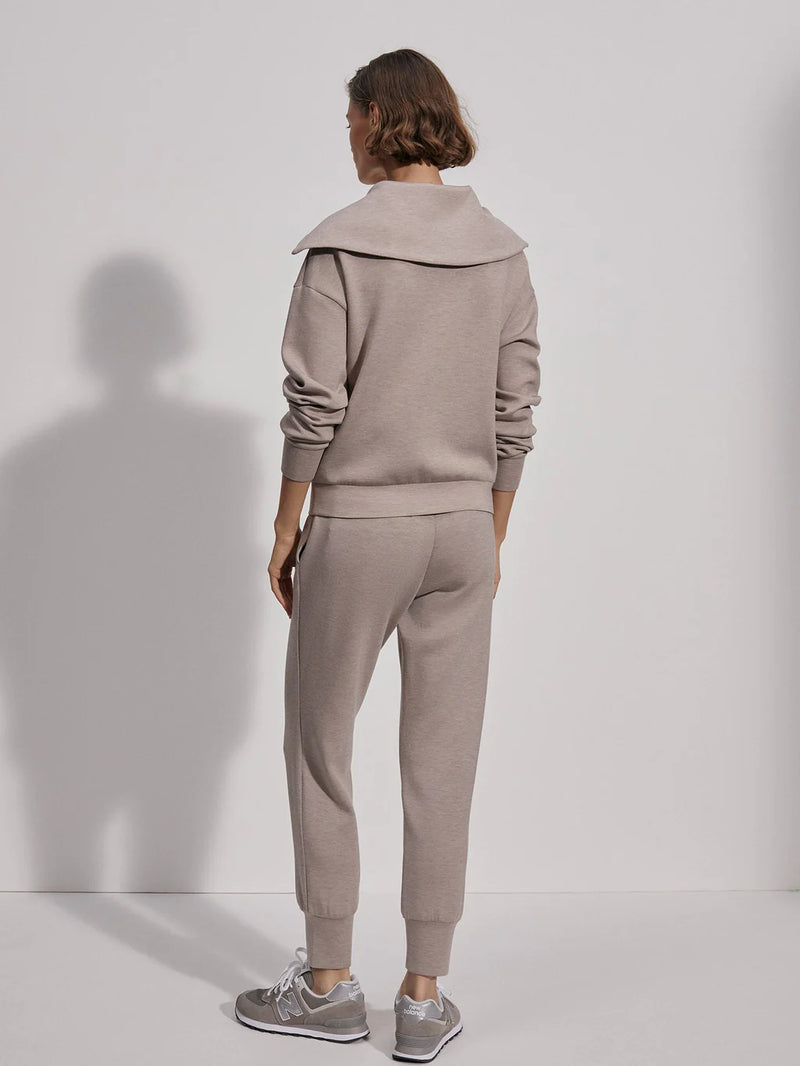 Varley: Yates Half-Zip Sweater - Taupe Marl