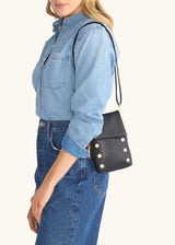 HAMMITT | VIP Mobile Small - Black/Brushed Gold Red Zip