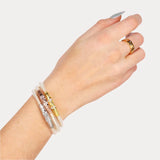 BUDHAGIRL - All Weather Bangles - 3 Queens - White Pearl