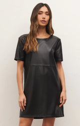 Z Supply London Faux Leather Dress - Black