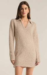 Z Supply Redford Sweater Dress - Light Oatmeal Heather