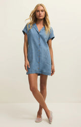 Z Supply | Napa Denim Mini Dress - Santorini Indigo