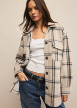 Z Supply | Plaid Tucker Jacket - Crystal Grey
