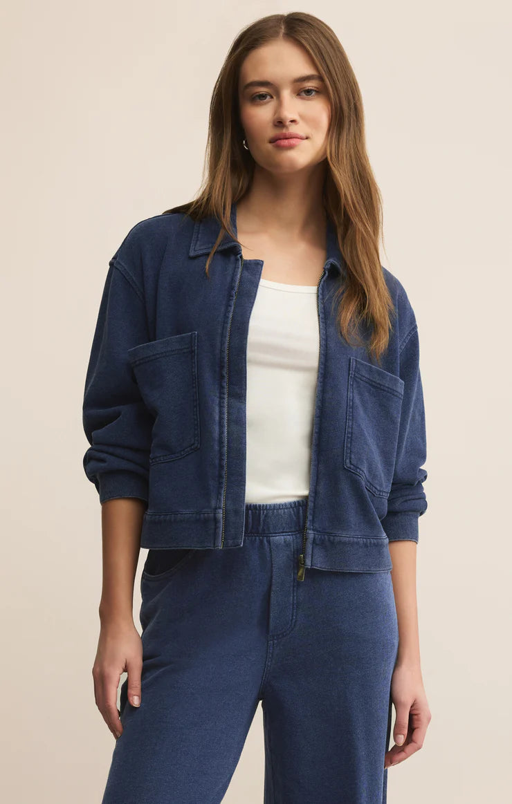 Z Supply | Heritage Knit Denim Jacket - Indigo