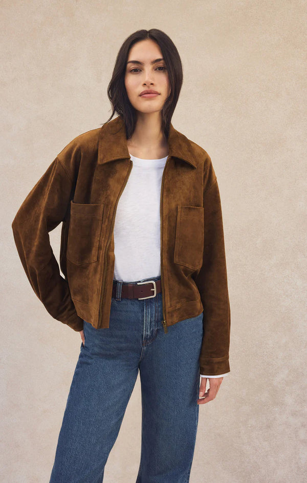Z Supply | Heritage Faux Suede Jacket - Coconut