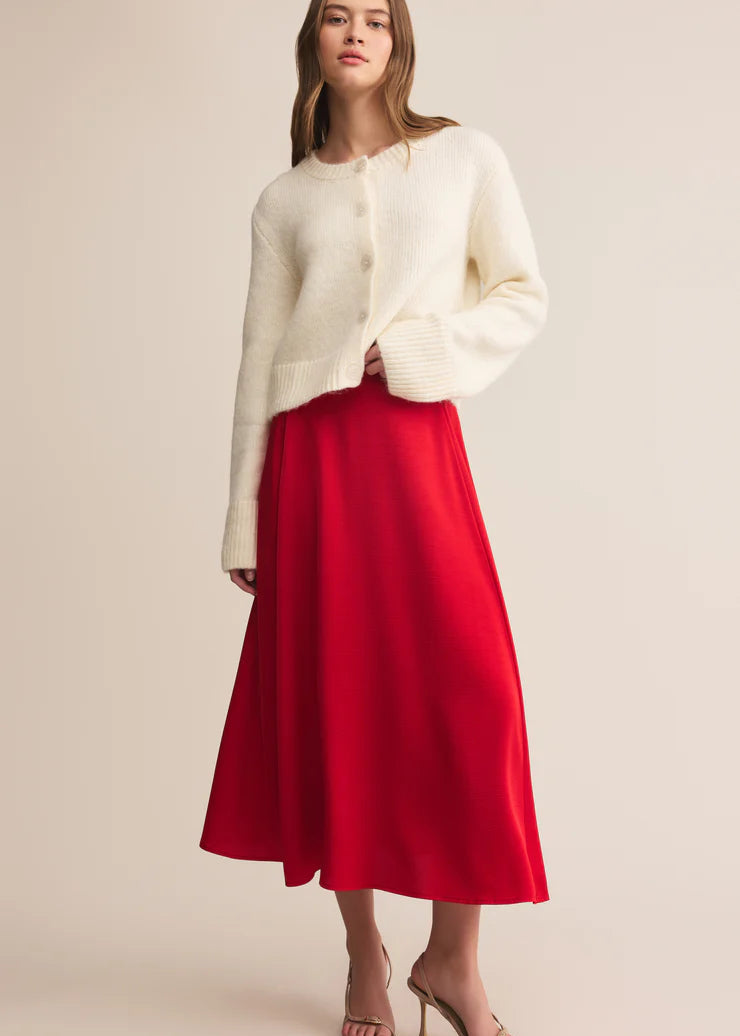 Z Supply | Northpointe Midi Skirt - Festive Red