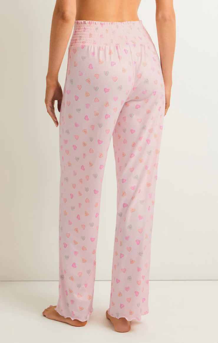 Z Supply Dawn Candy Hearts Pant - Whisper Pink