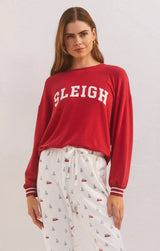 Z Supply Sleigh Long Sleeve Top - Red Cheer