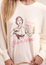 Z Supply Relaxed Champagne Sweatshirt - Bone