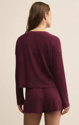 Z Supply | Mara Silky Rib Cardigan - Merlot