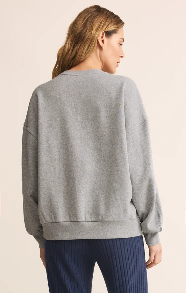 Z Supply | Merry Sunday Sweatshirt - Classic Heather Grey