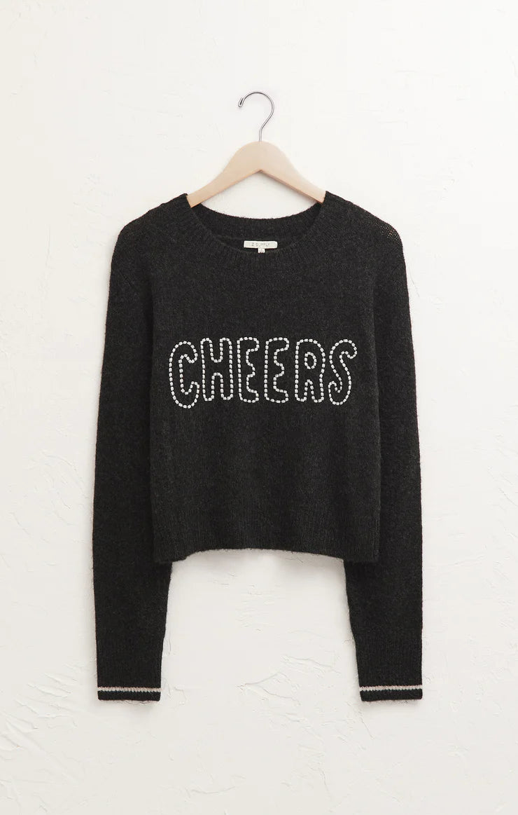 Z Supply Cheers Sweater - Heather Black