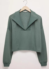 Z Supply: Soho Fleece Sweatshirt - Calypso Green