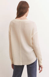 Z Supply: Driftwood Thermal Long Sleeve Top - Sandstone