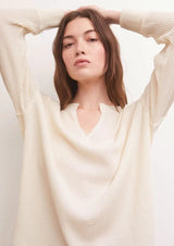 Z Supply: Driftwood Thermal Long Sleeve Top - Sandstone