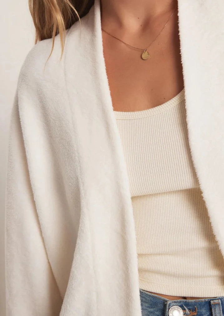 White top fleece cardigan