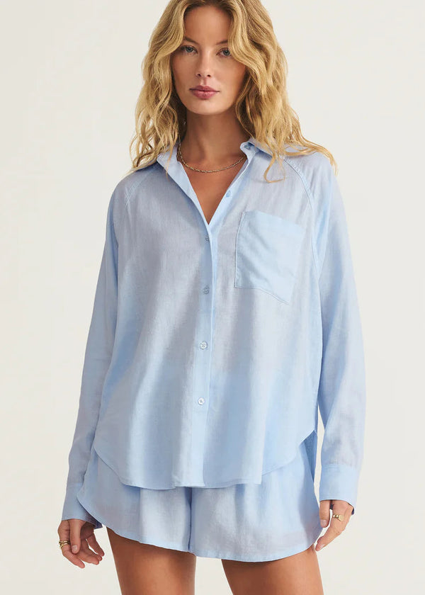 Z Supply | The Perfect Linen Top - Salt Water