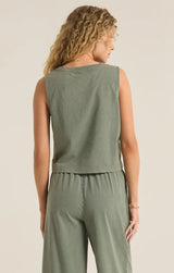 Z Supply Sloane V-Neck Tank - Palm Green