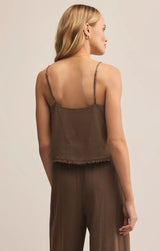 Z Supply | Sabel Cropped Linen Tank - Tiki