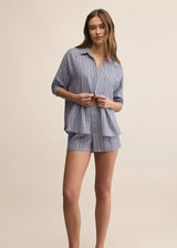 Z Supply | River Plaid Button Up - Blue Velvet