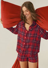 Z Supply | River Plaid Button Up - Haute Red