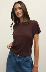 Z Supply | Tourist Knit Jersey Tee - Cherry Chocolate