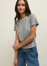 Z Supply | Tourist Knit Jersey Tee - Classic Heather Grey