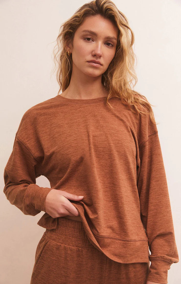 Z Supply: Ultra Soft Reversible Top - Heather Penny