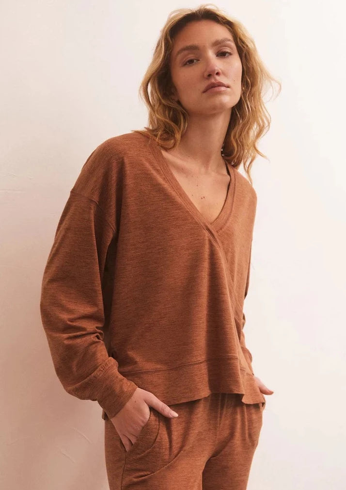 Z Supply: Ultra Soft Reversible Top - Heather Penny